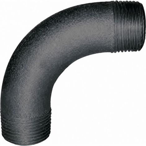 90°-Bogen mit großem Radius 66x76, doppeltes Männchen schwarz