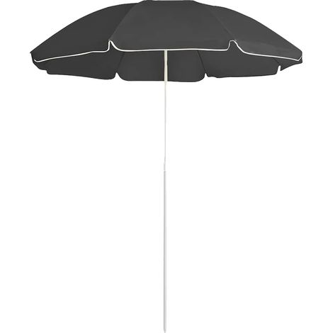 Parasol de jardin, poteau en acier durable, protection UV, vert armée (1/2)