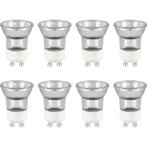 Pack de 8 Mini GU10 35W Ampoules Halogènes Réflecteur, Dimmable, MR11 Ampoule Spot Halogène, 360LM, Blanc Chaud 2800K, 45 °Faisceaux, Base à 2 Broches, Lampe à Réflecteur, AC 230V (1/5)