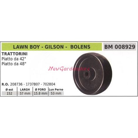 BOLENS 34" ruedas planas para tractores cortacésped 008929