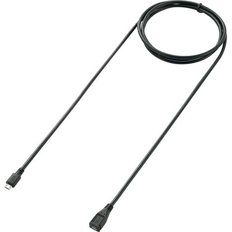 Câble USB 2.0 de 1,80 m avec connecteurs Micro-B mâle vers Micro-B femelle – Contacts dorés, haute durabilité, compatible avec chargeurs et câbles de transfert de données pour smartphones Android, tab