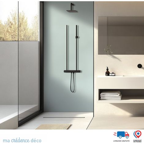 Panneau de douche : Bleu Noumea - Alu composite - 120 - 245 (1/4)