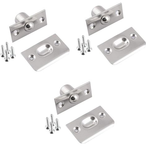 Lot de 6 verrous porte à bille pour placard, gâche réglable (1/5)
