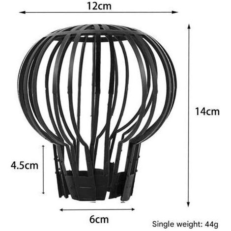 Lot de 8 Crapaudines pour Gouttière Protections de Gouttière 12 x 14cm(diamètre x hauteur), Filtre À Gouttière pour Maison Avant Toit Fossé Égout Tuyau De Descente (1/4)