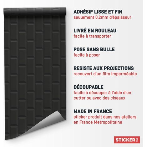 Crédence Adhésive Carrelage Métro Sombre 100 x 40 cm (1/5)