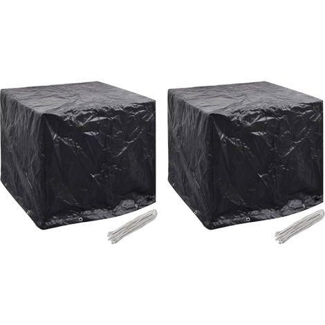 Funda de depósito de agua de jardín 2 uds 8 ojales 116x100x8 cm