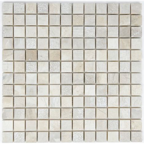 MOSAIQUE SURFACE IVOIRE 1 PLAQUE 30,5 x 30,5 CM CASA LINEA