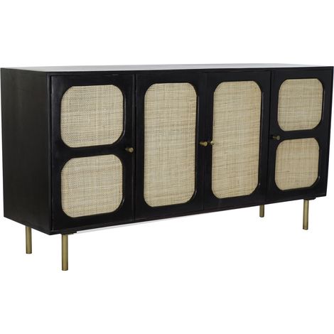 Ratan Buffet Griff 150x40x78 Schwarzer Ratan -Handle Multikolor -Material -Familienfarben und TV -Möbeldetails (1/5)