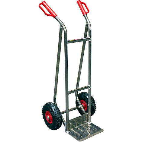 Diable aluminium bavette fixe sans patins - Roues Pneumatiques - Charge max 200kg - 815007622 (1/3)