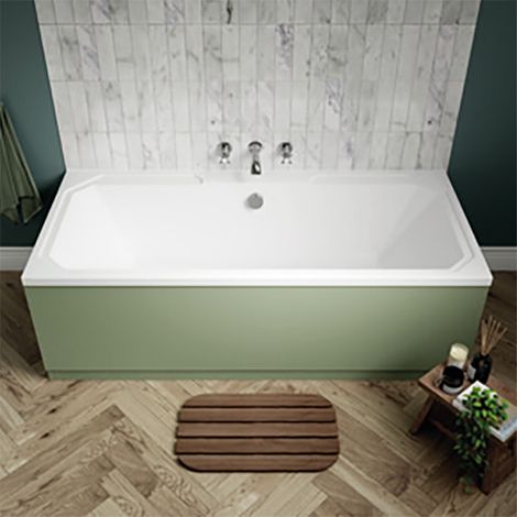 Nuie Ascott Double Ended Rectangular Bath 1800mm x 800mm - Acrylic (1/5)