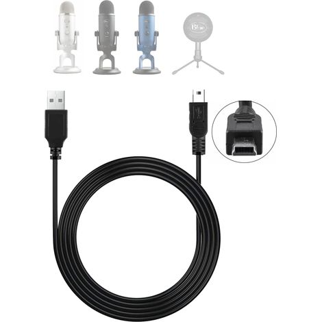 Câble micro/mini USB pour Blue Yeti, 1 m, connecteur USB A mâle vers mini 5 broches, transfert données (1/5)