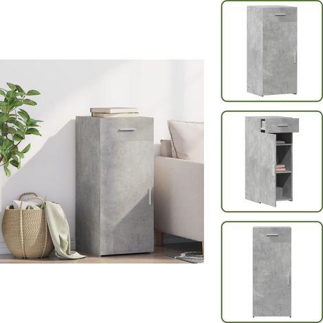 Sideboard Betongrau 40x42,5x93 cm Holzwerkstoff - Schreibtisch - Sideboard - Wohnraumgestaltung - Holzschrank - Regal (1/5)