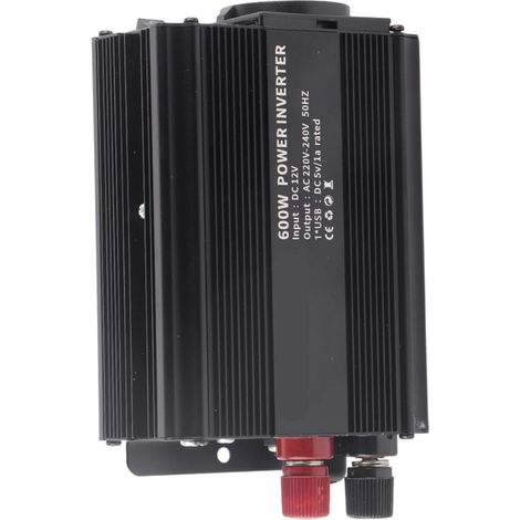 Ej.Life Convertisseur de Puissance 600 W avec Panneau Solaire pour Utilisation Continue d'un Ordinateur Portable de Voiture, Matériau en Alliage D'aluminium Robuste, Protection (1/5)