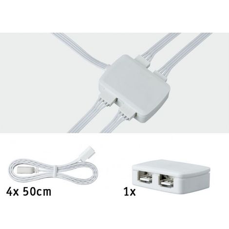 Boîtier de jonction 4 entrèes Paulmann éclairage décoratif YourLed , blanc 70203 Led S48509 (1/5)