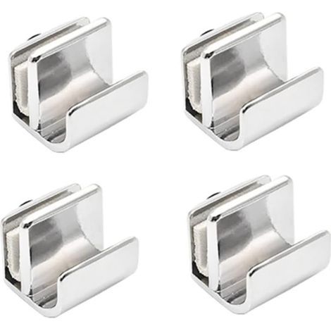 Set mit 4 Glastürgriffen aus Zinklegierung, kein Bohren erforderlich, für Vitrinen, Schränke und Schubladen mit einer Stärke von 3 bis 5 mm