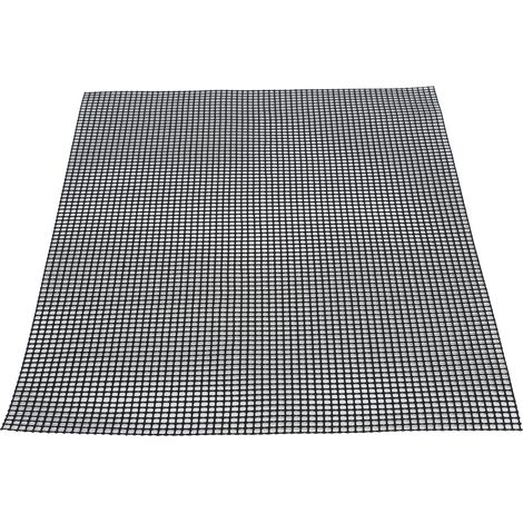 Plaque de cuisson antiadhésive de qualité alimentaire, tapis de cuisson multifonctionnel pour barbecue en extérieur (noir 36 x 42 cm) (1/5)