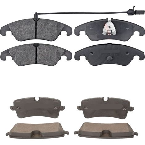 KIT PASTIGLIE FRENO ANTERIORI E POSTERIORI compatibile con AUDI A6 (C7, 4G2,4G5,4GC,4GD,4GH,4GJ) / PASTIGLIE FRENANTI AUTO OEM FDB4044,FDB4410 / SOSTITUZIONE DIRETTA / BASSA POLVERE / SILENZIOSO