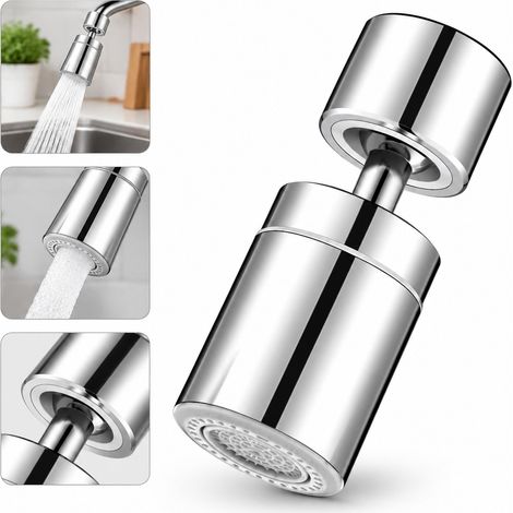 Extenseur de robinet en acier inoxydable chromé, tube orientable de 30 cm avec filetage 22 mm, tête filtrante anti-calcaire, jet concentré anti-éclaboussures, pour cuisine et salle de bain (1/5)
