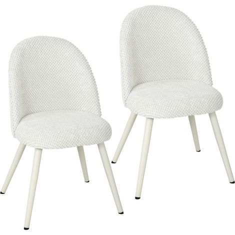 Conjunto, de tejido, acolchado, blanco, 54 × 51 × 84 cm, terciopelo, acero, 12 kg (1/5)