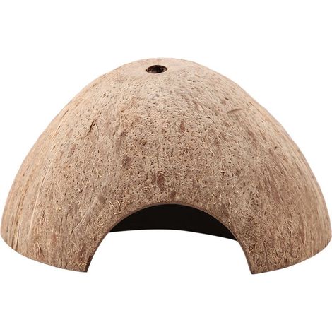 Abri Naturel en Coque de Coco pour Tortue Aquarium Décor Reptile Cachette (1/5)
