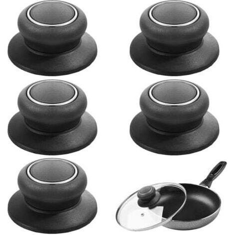 5 Pièces boutons de rechange universels pour couvercle de casserole, bouilloire et casserole Noir (1/5)
