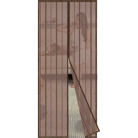 Sekey Moustiquaire Magnétique pour Porte/ Brun, 100 x 220cm