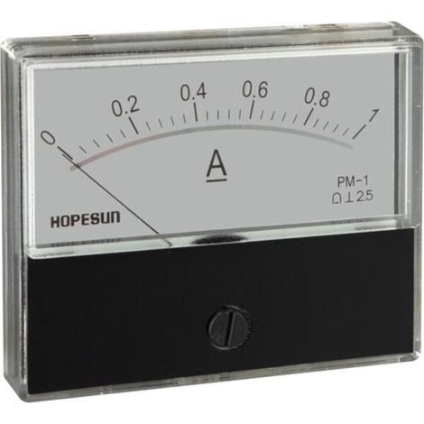 MEDIDOR DE PANEL ANALÓGICO DE CORRIENTE 1A DC / 70 x 60mm (1/2)