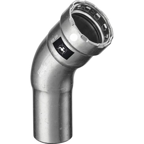 Viega Codo en S Megapress 45 grados, DN 15 Acero no aleado, recubrimiento de zinc-níquel Modelo 4326.1, 770037