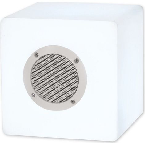 Cube Décoratif Lumineux avec Enceinte connexion sans fil et LED Multicolore en Métal et Plastique - PANGIVO (1/5)