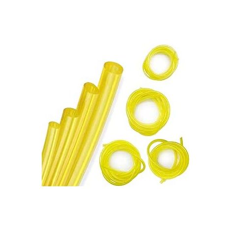 Stück Kraftstoffschläuche, Länge 1,5 m, universelle Kraftstoffleitung, gelb-transparent, für Gartengeräte wie Laubbläser, Trimmer, Kettensägen und Rasenmäher (Durchmesser 3 mm) (1/5)