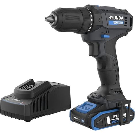 Hyundai Perceuse Visseuse Sans Fil 20 V 40 Nm - 2 Vitesses, Mandrin 13 mm, LED, Batterie 2 Ah + Chargeur DD20S-40TT-EU (1/5)