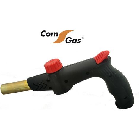 comgas soldador soplete pistola a botella rosca 7-16 con piezo giro 360   asbrz1