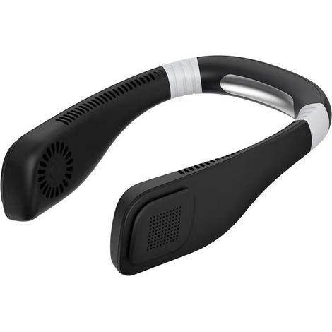 batterie rechargeable, 3 vitesses, longue autonomie, sans pales, mains libres, idéal pour les voyages, le sport et les activités (1/5)
