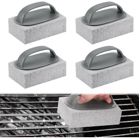 4Pcs Grill Nettoyage Pierre avec Poignée, Griller Pierre Nettoyant Ponce, Réutilisable Blocs Briques de Nettoyage pour Nettoyer Barbecue Grills, Griddle, Four Carreaux (1/5)