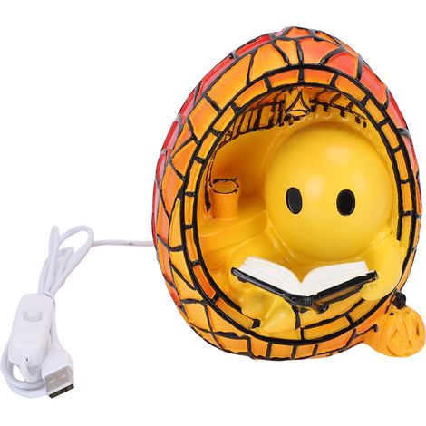 Lampe livre fantôme lecture mignon 3D adorable – Veilleuse vacances déco chambre dortoir forme œuf, éclairage (1/5)