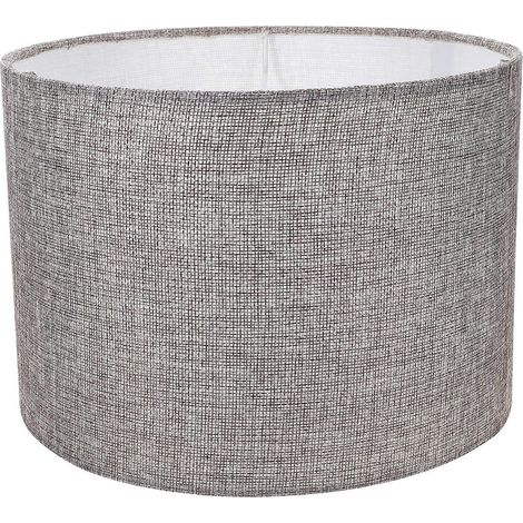 Abat-jour cylindrique en tissu gris pour lampe de bureau, compatible avec les lampes (1/5)