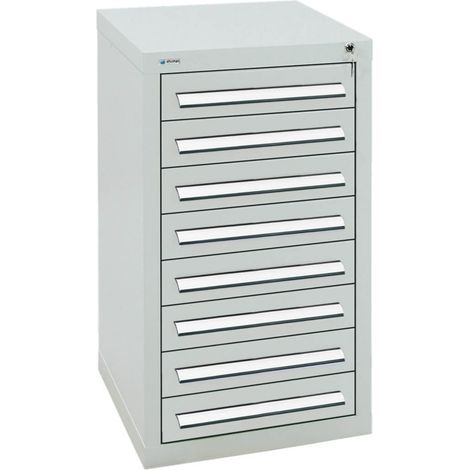 Stumpf Schubladenschrank Serie T-100/35-1, 8 Schubladen lichtgrau (8x100mm) (1/3)
