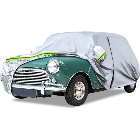 Autoabdeckung für Austin Mini 1959-2000, wasserdichte Vollgarage mit Reißverschlusstür (1/5)