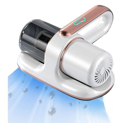 Aspirateur sans fil UV anti-acariens, suction puissante, petit format, stérilisation et élimination des acariens. Blanc - standard avec 2 filtres.