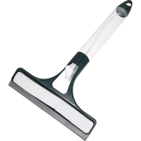 Raclette avec pulvérisateur, silicone, vert, pour vitres (1/5)