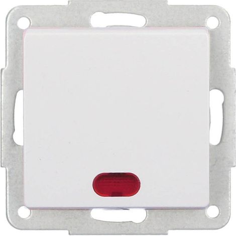 Pulsador empotrable con indicador LED Gamma Blanco