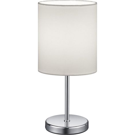 Lampe de table, abat-jour en tissu, E14, 40 W, Blanc, 13 x 13 x 28,5 cm (1/3)