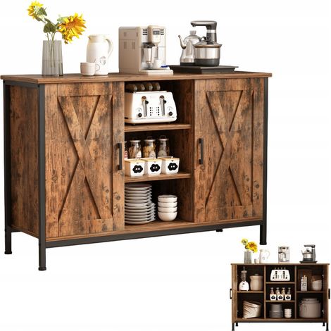 Sideboard Sideboard mit offenen Regalen Vintage-Kommode Küche Wohnzimmer Loft (1/5)