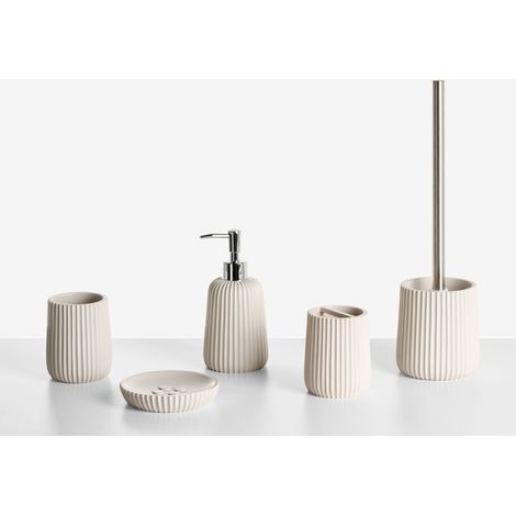 Badaccessoires Set 5-teilig POZUZO Beige