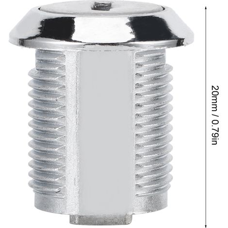 [Cerradura de leva] Zinc 103-20 - 4 cerraduras Puerta corredera de seguridad para archivador, buzón y armario de archivos con 8 llaves (1/5)
