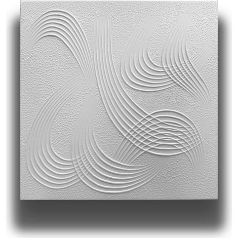 10 o 20mq (40 oppure 80 pezzi) di pannello decorativo 3D a soffitto in EPS isolante 50x50cm MIRAZ-Pacco da 10 metri quadrati