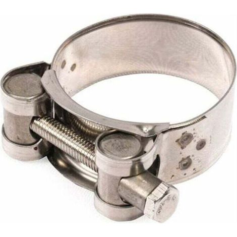 Collier de tuyau d'échappement, Collier d'échappement de moto Universal Duty en acier inoxydable Turbo Collier de serrage de bande d'échappement Silencieux Pinces d'échappement à bande étroite (1/5)