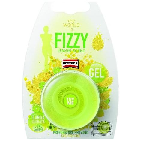 Deodorante auto my world, profumatore da bocchetta in gel concentrato, fragranza fizzy