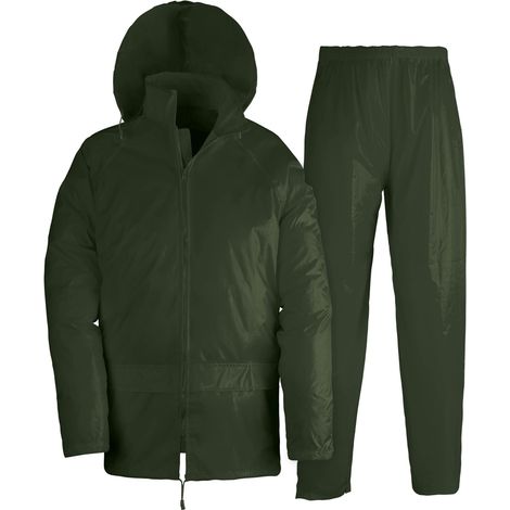 COMPLETO IMPERMEABILE DA LAVORO ANTIPIOGGIA RAIN Tg.XL/XXL VERDE KAPRIOL, " XXL "