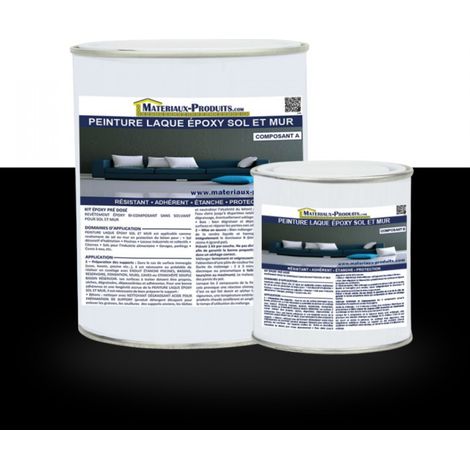 Peinture laque Epoxy Sol et Mur - 5 Kg Noir - MATPRO (1/5)